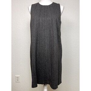 ROBERT RODRIGUEZ Womens MEDIUM Charcoal Sleeveless Seamed A-Line Knit DRESS